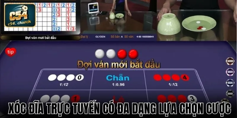 Xóc đĩa trực tuyến có đa dạng lựa chọn cược